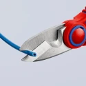 Knipex 160mm Stainless Steel Electricians Scissor Bi-Material Handle Blue, Red 95 05 10 SB