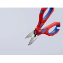 Knipex 160mm Stainless Steel Electricians Scissor Bi-Material Handle Blue, Red 95 05 10 SB