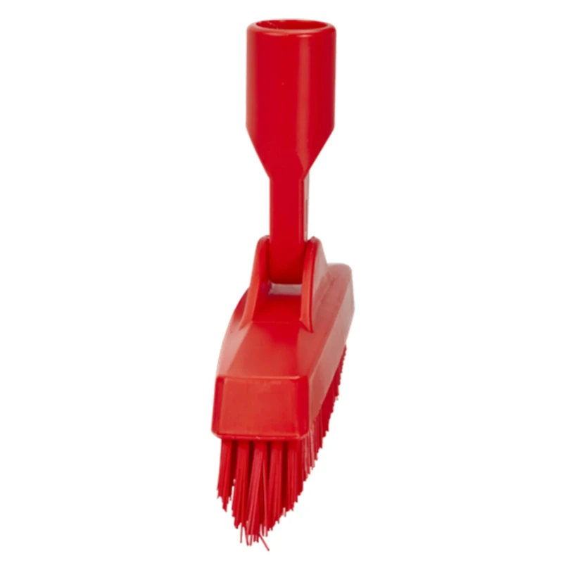 Vikan Hard Bristle Red Crevice Scrubbing Brush, 40 mm Bristle Length, Polyester Bristle Material 70404