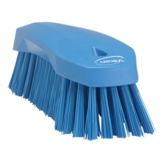 Vikan Multi-Purpose Hard Bristle Blue Hand Scrubbing Brush, 36 mm Bristle Length, Polyester Bristle Material 38903