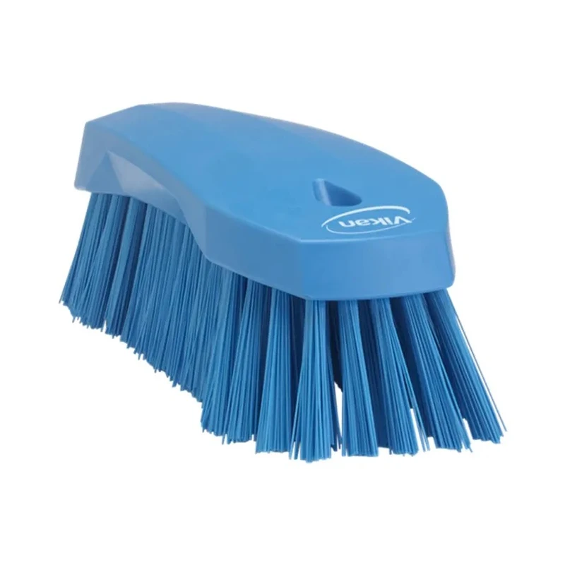Vikan Multi-Purpose Hard Bristle Blue Hand Scrubbing Brush, 36 mm Bristle Length, Polyester Bristle Material 38903