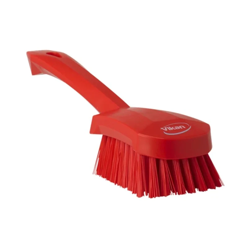 Vikan Hard Bristle Red Scrubbing Brush, 36 mm Bristle Length, Polyester Bristle Material 41924
