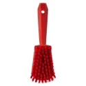 Vikan Hard Bristle Red Scrubbing Brush, 36 mm Bristle Length, Polyester Bristle Material 41924
