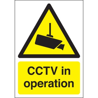 RS PRO Polypropylene CCTV Sign, English, 210 mm x 148 mm 181-2220