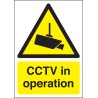 RS PRO Polypropylene CCTV Sign, English, 210 mm x 148 mm 181-2220