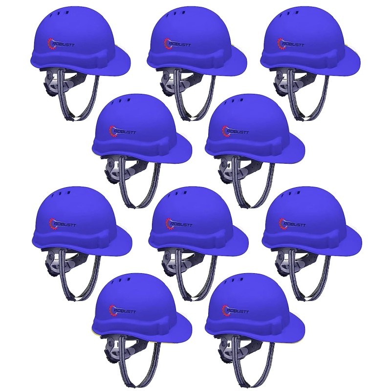 Buy Robustt X Shree JEE Safety Helmet Ratchet Blue (Pack Of 10)