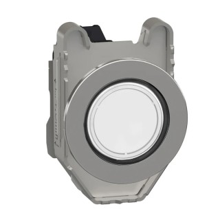 Schneider Electric Flush White LED Pilot Light Harmony Series, 264V AC, 14mA, 30 mm Cutout, IP69 IP67 IP66, Round XB4FVM1