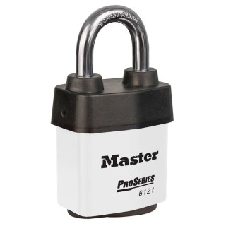 Master Lock Weather Tough® Keyed Stainless Steel Padlock 8 mm Shackle Diameter, 54mm Body 6121WHT