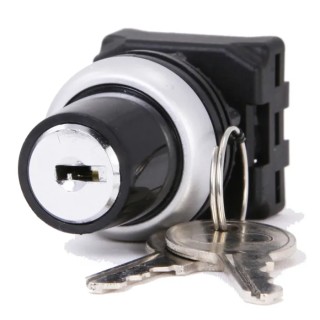RS PRO 2-position Key Switch Head Latching 22mm Cutout IP65 Rated 30° Angle 188-1149