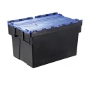 RS PRO 77L Blue Polypropylene Attached Lid Container, 600 mm x 400 mm x 400 mm 178-3351