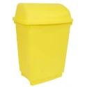 RS PRO 50L Yellow Flip Plastic Waste Bin 50L Capacity Plastic Lid Flip Type 600mm Height 410mm Width 330mm Depth 178-7702