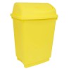 RS PRO 50L Yellow Flip Plastic Waste Bin 50L Capacity Plastic Lid Flip Type 600mm Height 410mm Width 330mm Depth 178-7702