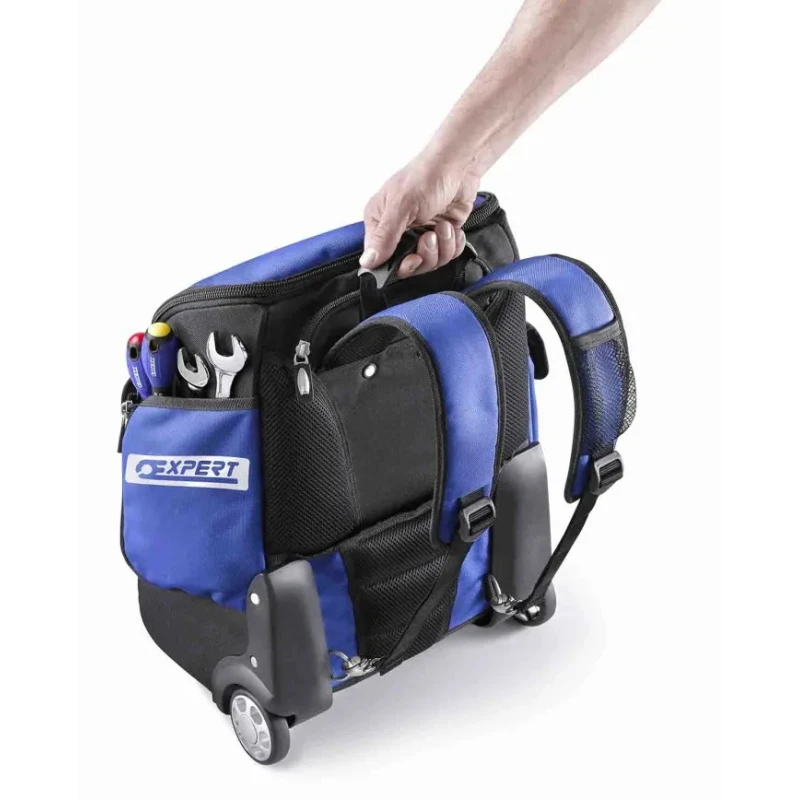 Expert by Facom Fabric Wheeled Tool Bag with Shoulder Strap 338 mm x 218 mm x 470 mm E010602