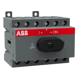 ABB 6-Pole DIN Rail Isolator Switch IP20, Screw Terminal, 16A, 690V AC, Grey Handle IP20