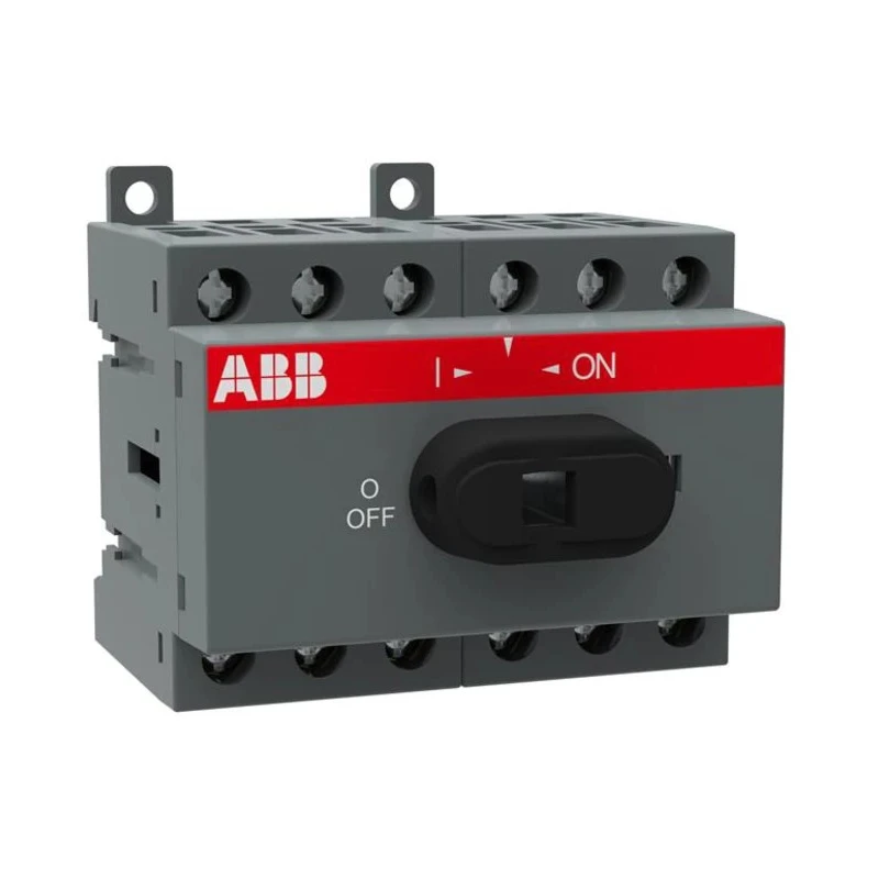ABB 6-Pole DIN Rail Isolator Switch IP20, Screw Terminal, 16A, 690V AC, Grey Handle IP20