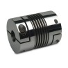 Huco Flexible Coupler 82 mm OD 38 mm Bore Size Clamp Style Aluminium Hub Stainless Steel Bellows 102 mm Length 555.82.6161