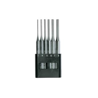 Teng Tools 6-Piece Punch Set Parallel Pin Punch 8mm Shank 150mm Overall PPS06