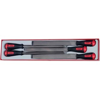 Teng Tools 5-Piece Hand File Set with Bi-Material Handle, 53 mm Length, 120 mm Width TTXF05