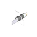 EAO IP65 Key Switch, SPDT, 100mA Contact Current, 2 Positions, Screw Terminal, Round Bezel IP65 