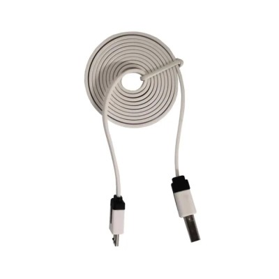 Kitronik 1M White Anti-Tangle USB 2.0 Type-A to Micro-B USB Cable Compatible with BBC Micro Bit 4154