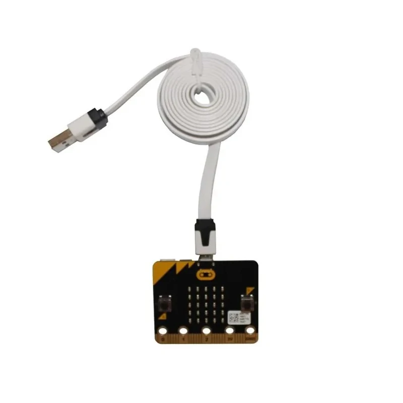 Kitronik 1M White Anti-Tangle USB 2.0 Type-A to Micro-B USB Cable Compatible with BBC Micro Bit 4154