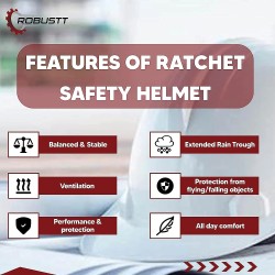 Buy Robustt X Shree JEE Safety Helmet Ratchet White(Pack Of 50)