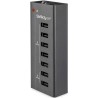 StarTech.com 7 Port USB 2.0 USB Hub AC Adapter Powered USB Charging Station 12V DC 1.5A Input 110 mm x 45 mm x ST7C51224EU