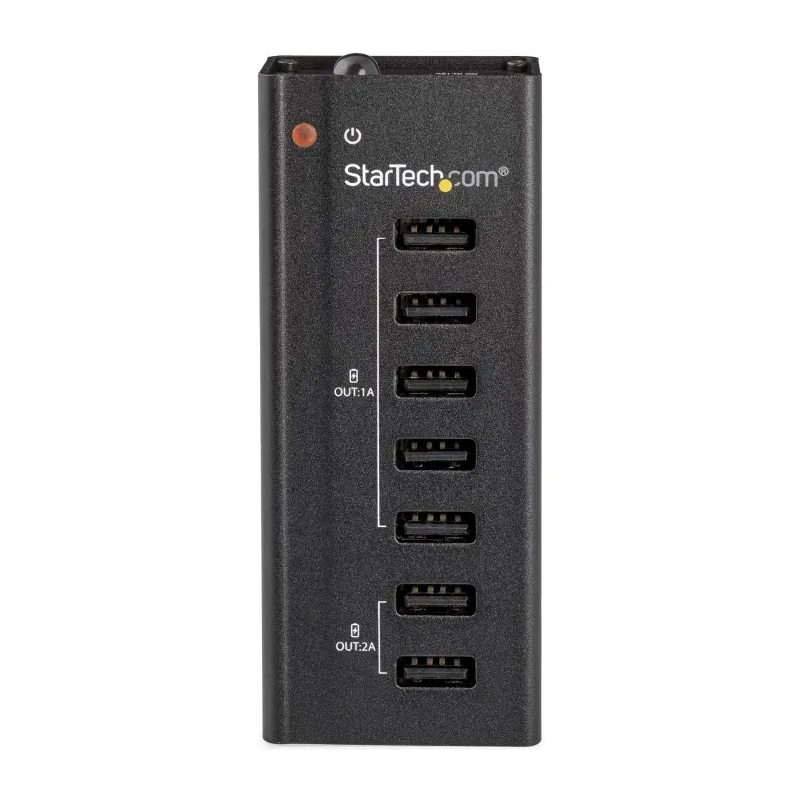 StarTech.com 7 Port USB 2.0 USB Hub AC Adapter Powered USB Charging Station 12V DC 1.5A Input 110 mm x 45 mm x ST7C51224EU