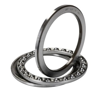 SKF Thrust Ball Bearing 85 mm Inside Diameter, 110 mm Outside Diameter, 19 mm Race Width, Sheet Metal Cage, Steel Balls 51117