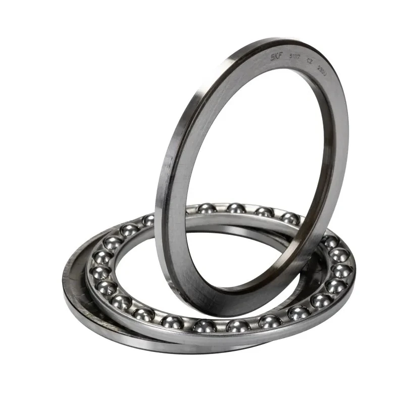 SKF Thrust Ball Bearing 85 mm Inside Diameter, 110 mm Outside Diameter, 19 mm Race Width, Sheet Metal Cage, Steel Balls 51117