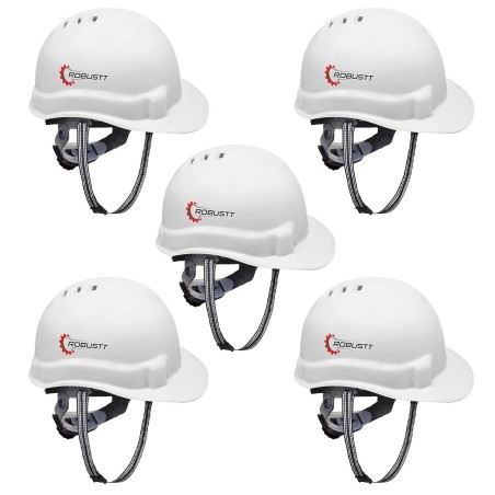 Buy Robustt X Shree JEE Safety Helmet Ratchet White (Pack Of 5)