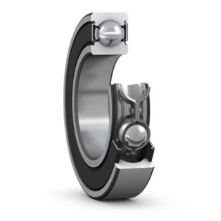 SKF Single Row Deep Groove Ball Bearing 25 mm ID, 52 mm OD, Sealed, Sheet Metal Cage 6205-2RSH/C4
