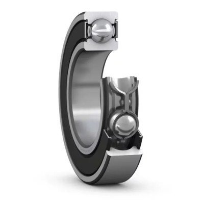 SKF Single Row Deep Groove Ball Bearing 25 mm ID, 52 mm OD, Sealed, Sheet Metal Cage 6205-2RSH/C4
