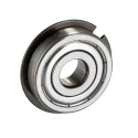SKF 1 Row Deep Groove Ball Bearing, 10 mm Inside Diameter, 30 mm Outside Diameter, 9 mm Race Width, Sealed Cage 6200-2ZNR