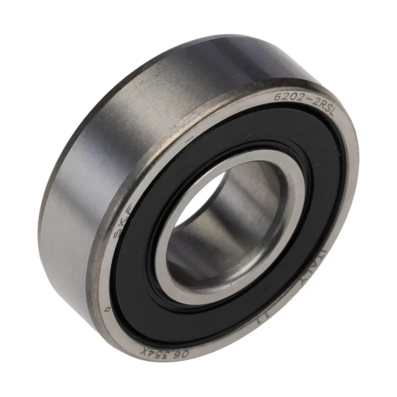 SKF Single Row Deep Groove Ball Bearing 15 mm Inside Diameter 35 mm Outside Diameter Sealed Steel Cage 6202-2RSL