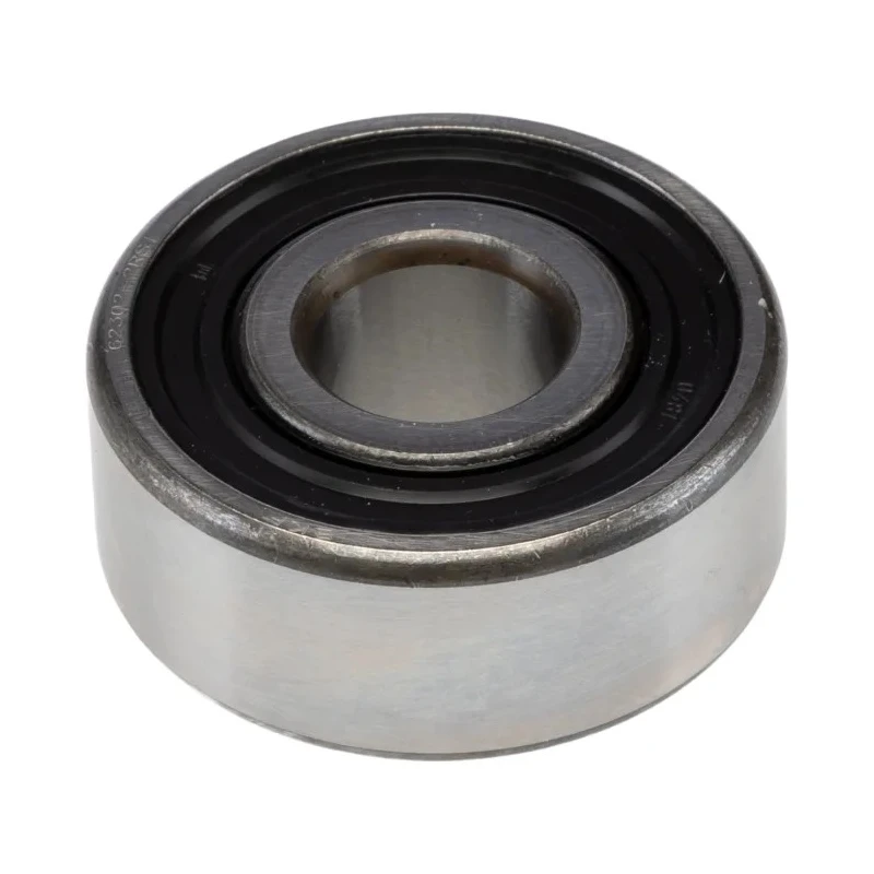 SKF Single Row Deep Groove Ball Bearing, 15 mm ID, 42 mm OD, 17 mm Width, Stainless Steel Race, Sheet Metal Cage 62302-2RS1