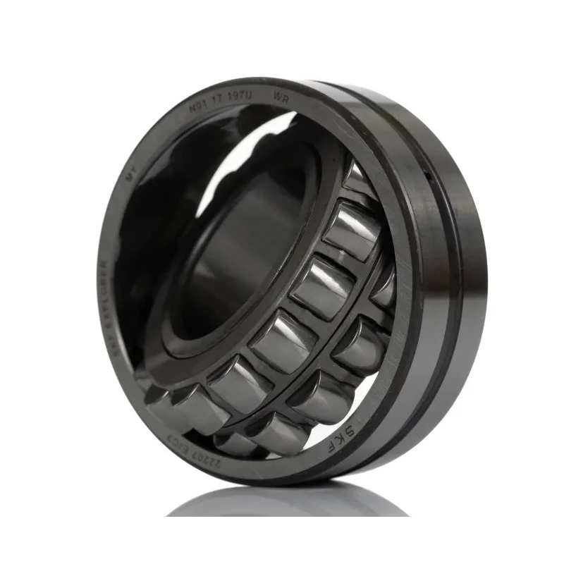 SKF Parallel Roller Bearing 25 mm ID, 52 mm OD, Race Width 18 mm, Steel Rollers, Sheet Metal Cage, Double Row 22205 E/C3