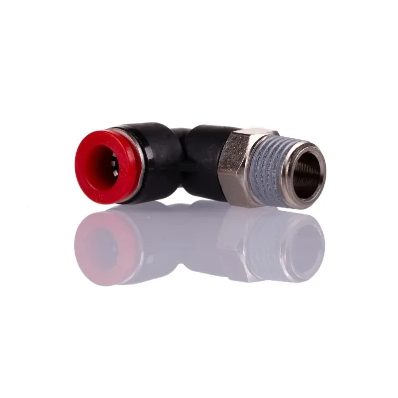 Norgren Pneufit C Series Pneumatic Fitting Female Threaded-to-Tube Connection 1/4 in R Push-in 8mm Plastic 60°C C01470828