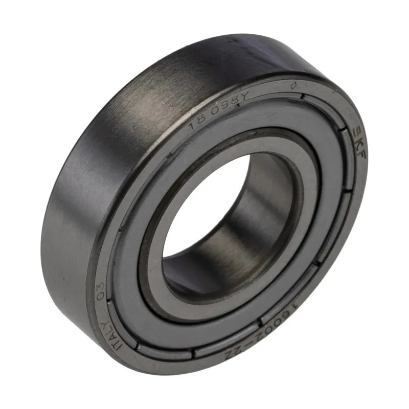 SKF Single Row Deep Groove Ball Bearing 15 mm ID, 32 mm OD, 8 mm Width, Shielded, Sheet Metal Cage 16002-2Z