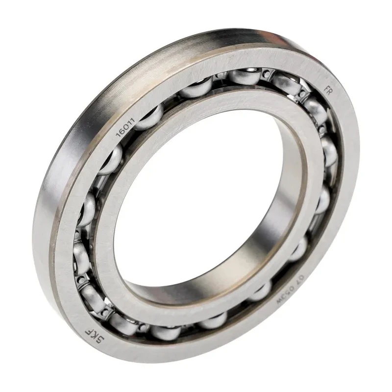SKF Single Row Deep Groove Ball Bearing 55 mm ID, 90 mm OD, 11 mm Width, Sheet Metal Cage, Steel Balls 16011