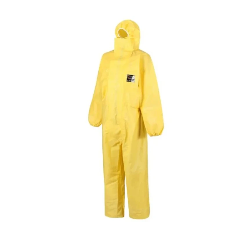 Skytec Yellow Disposable Coverall, Size S, Chest Size 36.22 in, Hooded, Polyethylene Polypropylene Material CDX1B/HX1500/YE1