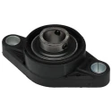 SKF Oval Flanged Ball Bearing Unit, 2 Hole Cylindrical, 20 mm ID, Composite Body, Set Screw Locking, 6.55 kN FYTBK 20 TR