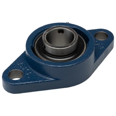 SKF Flanged 2 Hole Cylindrical Bearing Unit, Cast Iron, Set Screw Locking, 30 mm ID, 148 mm Length, FYTJ 30 TF