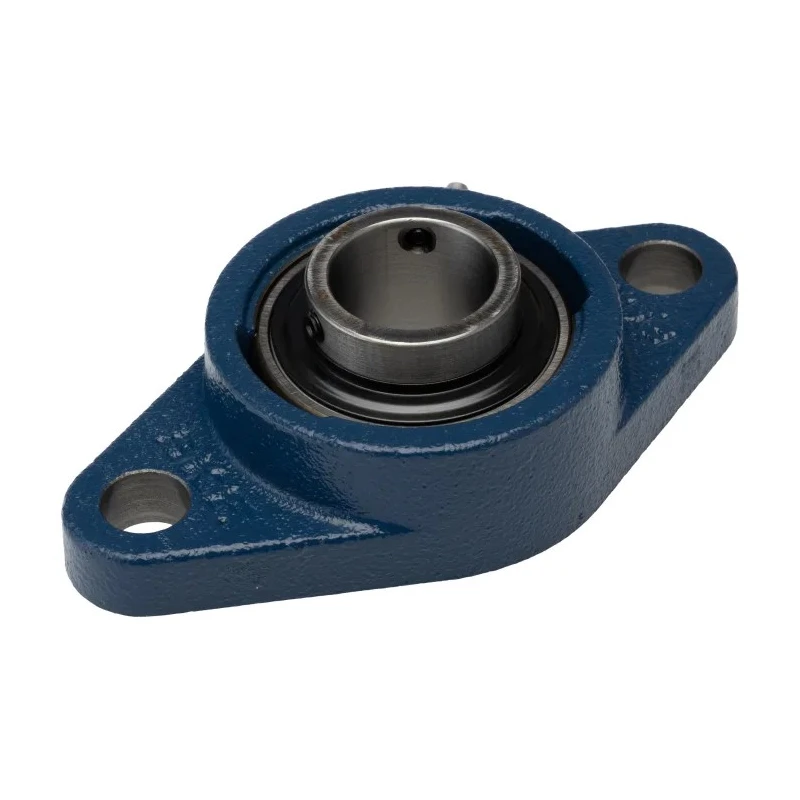 SKF Flanged 2 Hole Cylindrical Bearing Unit, Cast Iron, Set Screw Locking, 30 mm ID, 148 mm Length, FYTJ 30 TF