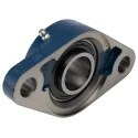 SKF Flanged 2 Hole Cylindrical Bearing Unit, Cast Iron, Set Screw Locking, 30 mm ID, 148 mm Length, FYTJ 30 TF