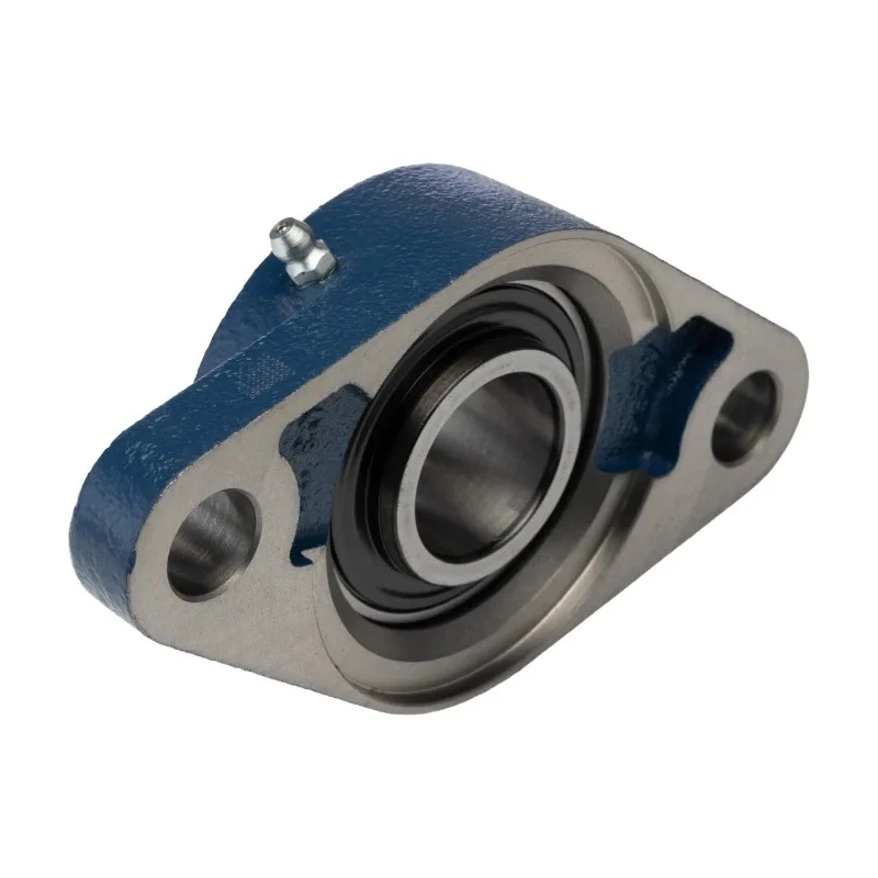 SKF Flanged 2 Hole Cylindrical Bearing Unit, Cast Iron, Set Screw Locking, 30 mm ID, 148 mm Length, FYTJ 30 TF
