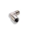 Norgren Male/Female Pneumatic Fitting Brass 1/4 in RG Nickel Finish 150430028