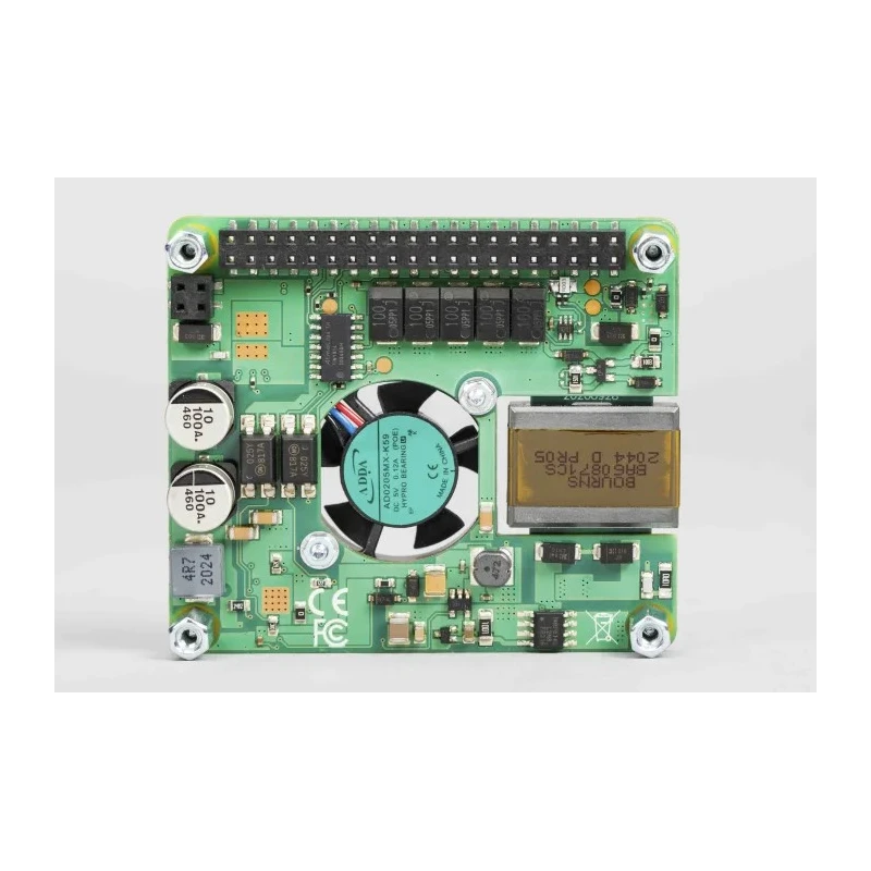 Raspberry Pi PoE + Board 37-57V DC Input 5V DC/3.0A Output with 25mm Brushless Cooling Fan SC0468