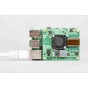 Raspberry Pi PoE + Board 37-57V DC Input 5V DC/3.0A Output with 25mm Brushless Cooling Fan SC0468