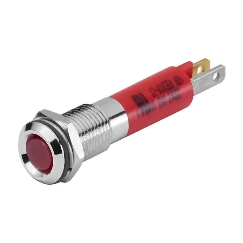 EAO Panel Mount Red Yellow Green LED Indicator 17 Series 5 mm Cutout 24V IP67 Round 17-100354